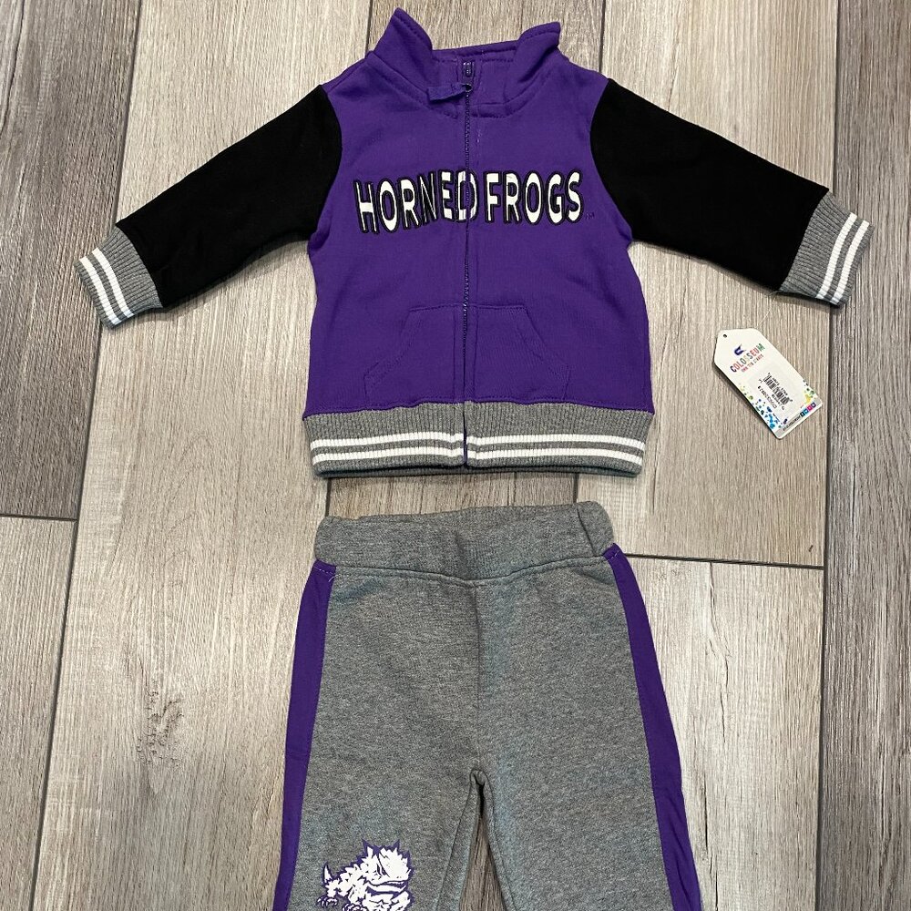 NWT - TCU Horned Frogs 2 pc outfit - Infant size 3-6 month